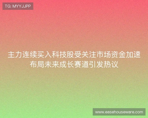 主力连续买入科技股受关注市场资金加速布局未来成长赛道引发热议
